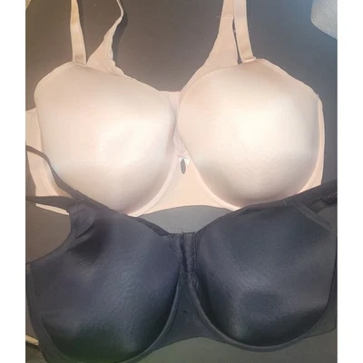 Sujetadores suavizantes Torrid Curvy 42F cobertura completa negro beige talla grande 2 sujetadores Foto 1 de 4