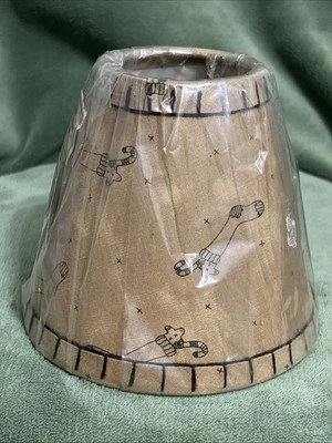 Vintage Primitive 2005 Honey & Me Whimsical 5 In Lamp Shade Stockings Candy Cane - Image 1 of 4