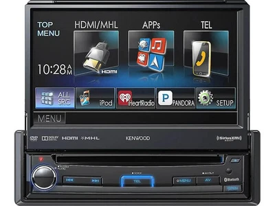 Kenwood KVT-7012BT DVD Single Din Bluetooth receiver 7"  in-dash monitor - Image 1 of 4