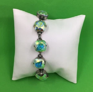 Vintage SELTEN Catherine Popesco Frankreich Swarovski Kristall Gliederarmband 8" lang - Bild 1 von 5