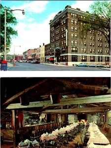 2 ~ Vintage Postkarten Vintage, Burlington HOTEL VERMONT & ZUCKERHAUS GRILL RESTAURANT - Bild 1 von 5