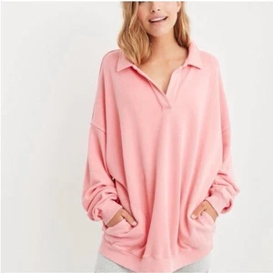 Aerie Happy Henley Diario Polo Suéter Mujer’s Talla XL Grande Rosa Salón - Imagen 1 de 8