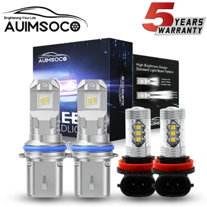 For 2005-2009 Chevrolet Equinox 4X 6500K LED Headlight Hi/Lo + Fog Light Bulbs - Picture 1 of 16