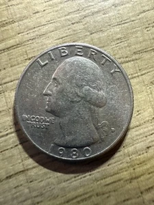 RARE 1980 QUARTER DOLLAR D FILLED MINT MARK ERROR COIN In Cod We Trust Error - Picture 1 of 3