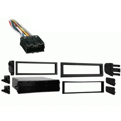 Fits Mitsubishi Galant 04-13 w/ Manual Climate SDIN Harness Radio Dash Kit - Image 1 of 3