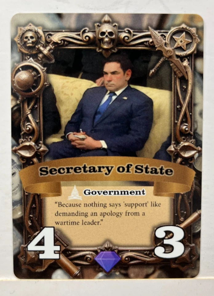 Conspiracy Theory TCG Promo Card Marco Rubio Secretary of State USA A7 - Image 1 of 1