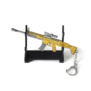 12CM PUBG  Battlegrouds  Alloy Gun Model Keychain Gun Pendant Keyring Collection - Picture 1 of 24