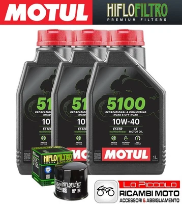Kit cutting 3 OIL [MOTUL] 5100 10w40 + FILTER Suzuki SV 650 S 2005 2006 2007 - Image 1 of 4