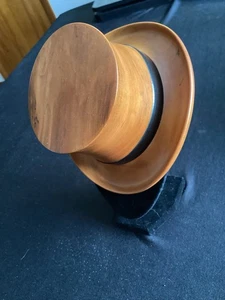 Chris Ramsey Handcrafted #1542 Cherry Miniature Wood Top Hat - Bild 1 von 16