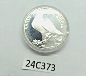 24C373 25950SILVER COMMEMORATIVE PROOF 1984 S ONE DOLLAR COIN  L A OLYMPICS bb8 - Picture 1 of 14