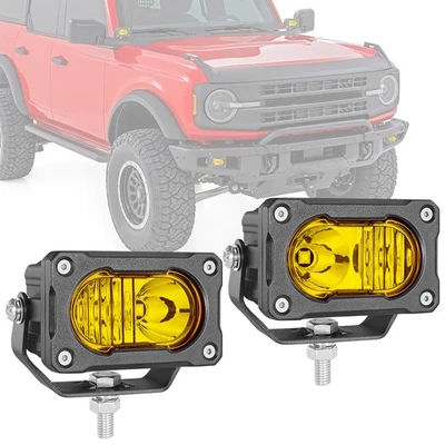For Ford Bronco Roof 3" 40W PRO LED Cube Pods Work Light Bar Driving Fog Reverse - Image 1 of 4