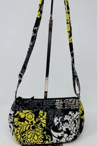 Vera Bradley Frannie Shoulder Crossbody Bag Baroque Black Yellow Gray Small - Picture 1 of 8