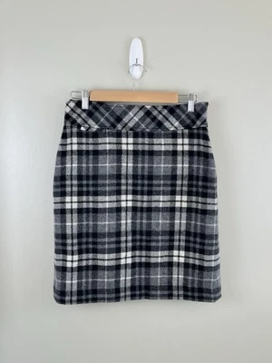 Falda a Cuadros LL Bean Lana 4 Petite Favorite Calce Hasta la Rodilla Preppy Dark Academia Foto 1 de 4