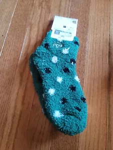 New York Jets NFL Unisex Fuzzy Green Socks - Size Medium, New With Tags - Picture 1 of 2