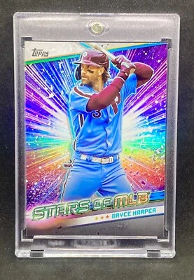 Bryce Harper RARO HOLO FOIL REFRACTOR TARJETA DE INVERSIÓN TOPPS PHILLIES MVP COMO NUEVO Foto 1 de 2