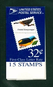 US Scott # 3222 - 3225 / BK 272 Tropical Birds Sealed Makeshift Booklet MNH - Picture 1 of 1