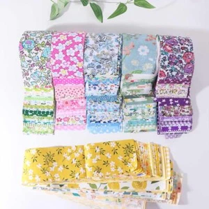 40 piezas de tiras de acolchado de tela de algodón floral material de costura tela de retazos - Imagen 1 de 15