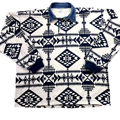 Vintage Structure ActiveWear Sweater Aztec Men's Sz XL USA Made 90s Y2K Boho - Image 1 of 4