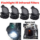 4Pc Flashlight Ir Filter Torch Head Ir Cover For Tactical M300 M600 Scout Light