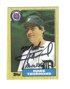 Autographed Signed 1987 Topps MARK THURMOND Detroit Tigers Card #361- w/COA - Picture 1 of 1