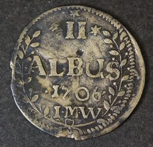 PFALZ ELECTORAL PFALZ 2 Albus 1706 IMW - Billon - Johann Wilhelm - 323 - Picture 1 of 2