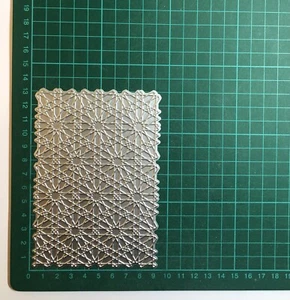 Geometric Snow Pattern Background Hot Foil Plate - 12.8 X 8.9cm - Picture 1 of 3