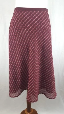 NEW YORK & CO ЖЕНЩИН РАЗМЕР 12 ЮБКА ШИФОНОВОЕ КЛЮКВЫ КРАСИВЫЙ ДИЗАЙН 2 СЛОЯ - Изображение 1 из 4