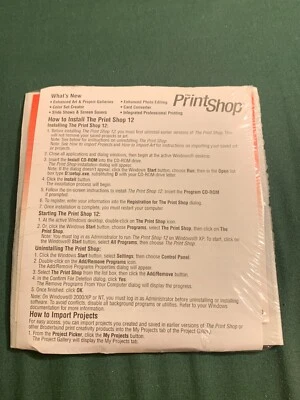 Broderbund The Print Shop Essentials 12 (2000, Software CD-ROM) OEM - Image 1 of 2