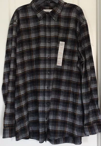 NEU MIT ETIKETT BIG & TALL ST. JOHN'S BAY FLANELL KARIERTES SUPERWEICHES HERRENHEMD 2XLT LANGARM - Bild 1 von 14