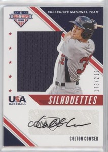 2020 USA Baseball Stars & Stripes Silhouettes Signatures /212 Colton Cowser Auto