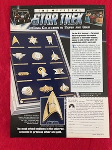 Vintage 1994 Franklin Mint Star Trek Insignia Collection Print Ad-Ad Only - Picture 1 of 7