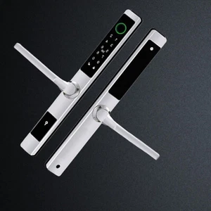 Mortise Lock Fingerprint Card Code Keyless Smart Door Lock Sliding Aluminum Door - Picture 1 of 22