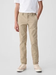 NEW GAP Kids Boys Uniform Skinny Stretch Khakis Size 12 Slim Adjustable Waist - Picture 1 of 7