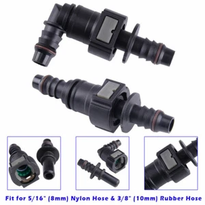 Acoplador de manguera de línea de combustible negro de 10 mm conector de conexión de liberación rápida recto de nailon - Imagen 1 de 15