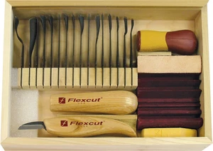 Flexcut 16pc Deluxe Starter Wood Carving Knives & Polishing Tools Set SK108 - Picture 1 of 1
