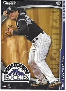 TROY TULOWITZKI COLORADO ROCKIES FATHEAD TRADEABLES REMOVABLE STICKER 2009 #24 - Picture 1 of 3