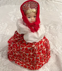 Vintage Russian USSR Tea Cozy Doll Samovar doll Origina Price Tag Attached - Picture 1 of 9