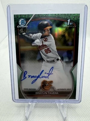 2023 Bowman Braylin Tavera #CPA-BT Braylin Tavera Green Grass #'d 31/99 A1 - Image 1 of 2