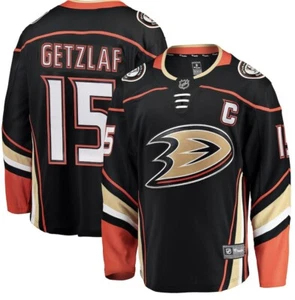 Fanatics Official Men NHL Anaheim Ducks Ryan Getzlaf Breakaway Home Jersey Black - Picture 1 of 3