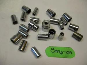 Snap-on vintage tools 1/4 drive SAE sockets sold each FAIR condition! - Picture 1 of 2