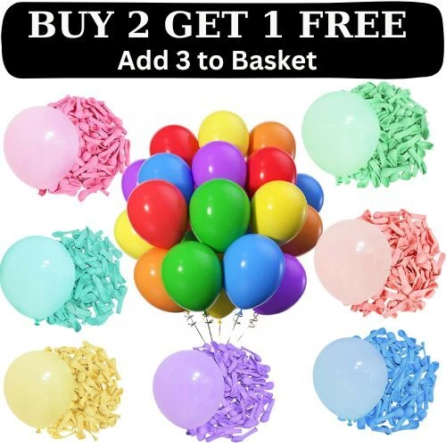 INFLATE DECORATE 10" Latex PLAIN BALLOONS helium Quality Birthday Anniversary ALL PARTY BALOON UK