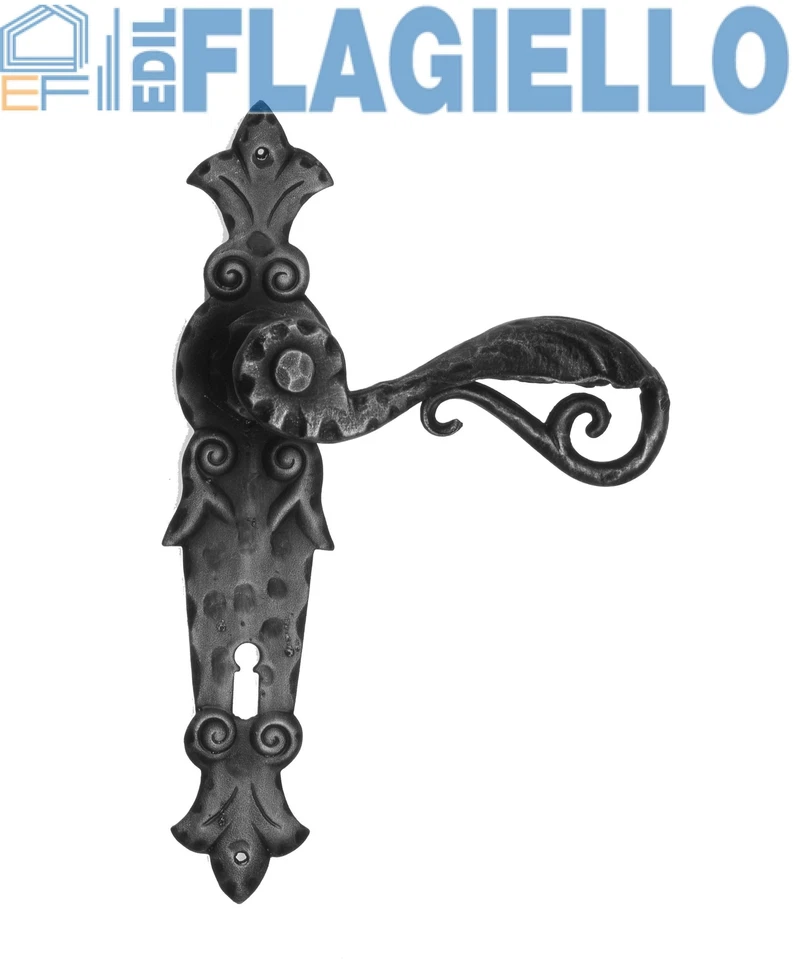 Maniglia in ferro Porta battuto Galbusera Art.505 Nero Antico - Immagine 1 di 1