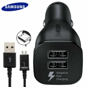 Original Samsung Schnell Autoladegerät 5Ft Micro USB Kabel Galaxy S6 S7+ Note4 5 - Picture 1 of 9