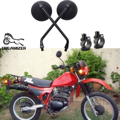 Espejos retrovisores negros para motocicleta de la vieja escuela Honda XL250R 1983 moto de cross Foto 1 de 4