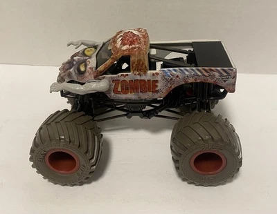Hot Wheels Zombie Gray Wheels Red Rims Monster Jam Truck 1:24  - Image 1 of 4