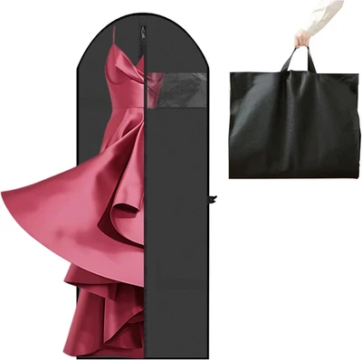 Kleidersack Lang, 180×60 cm Atmungsaktive Faltbare Kleiderhülle, Hochwertiger An - Bild 1 von 4