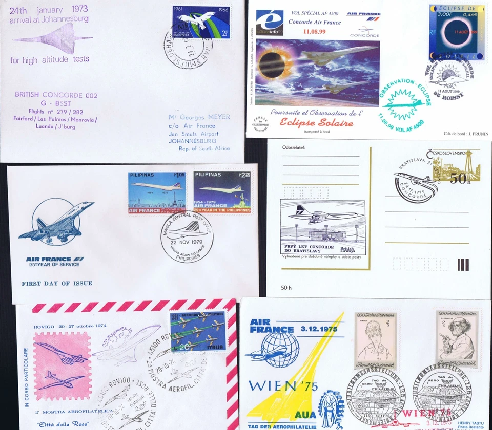 SEIS CUBIERTAS AIR FRANCE CONCORDE - MEZCLA SURTIDA #1 Foto 1 de 1