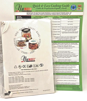 Nuwave Infrarot Backofen Pro Original-Zubehör-Hersteller Bedienungsanleitung Kochbuch Anleitung DVD Tabelle 20331 - Bild 1 von 4