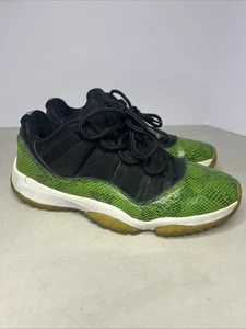Size 10- Air Jordan 11 Retro Low 2014 Snakeskin Green - Picture 1 of 10