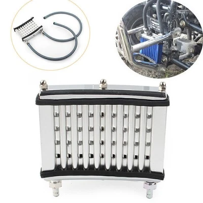 For 125cc 140cc 150cc Motor Dirt Pit Bike ATV Silver Oil Cooler Cooling Radiator - Imagem 1 de 4